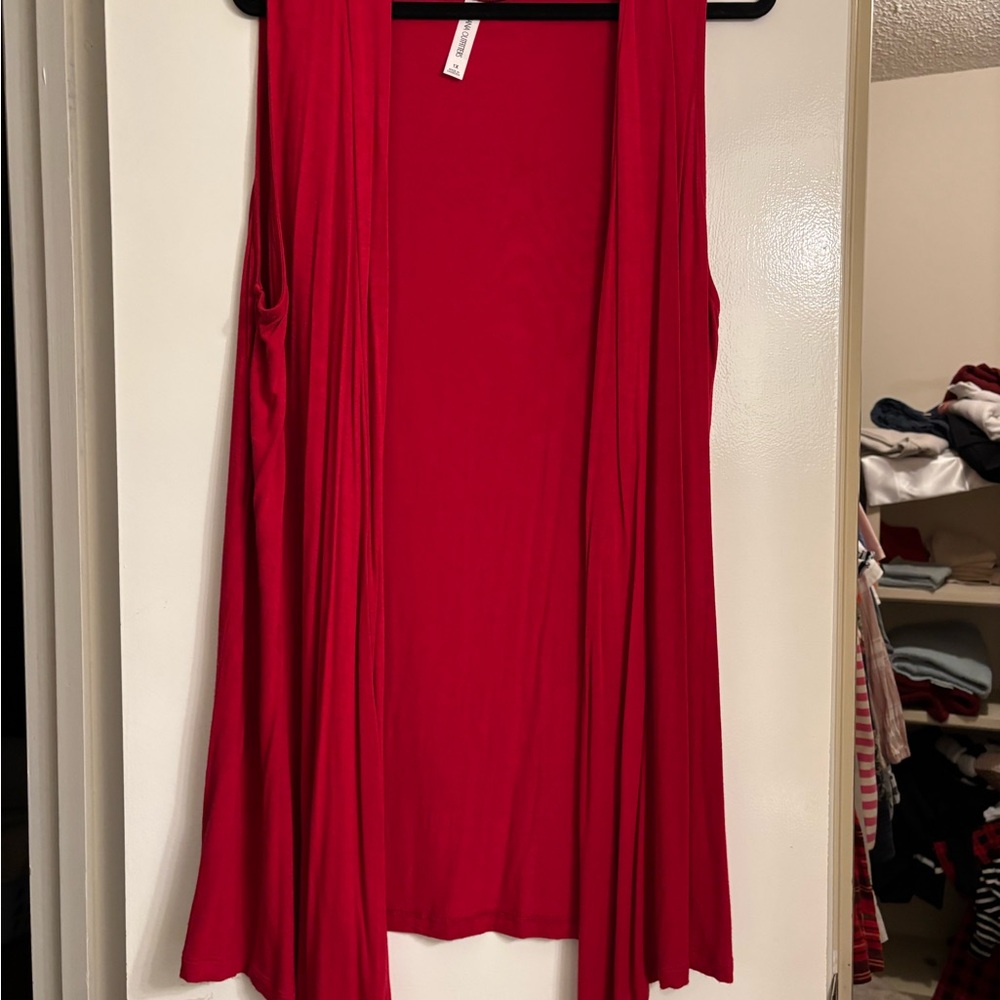 Zenana Outfitters Bold Red Cardigan